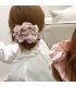 HA255 - Korean Pink Velvet Rose Bow Hair Tie